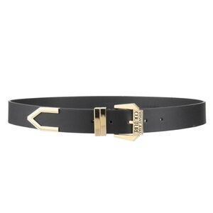 Versace couture black leather belt